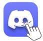 Discordをタップするイラスト